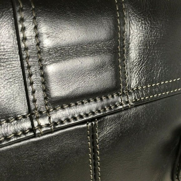 Etienne Aigner Large Black Structured Leather Bag - Picture 11 of 12